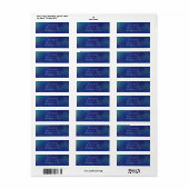 Moderne Metalfolie Retouradreslabel Etiket (Full Sheet)