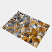 Moderne Metallic Abstract Goud Zilver Geometrisch Deurmat (Schuin)