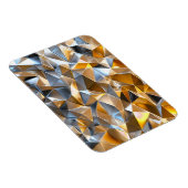 Moderne Metallic Abstract Goud Zilver Geometrisch Magneet (Rechterzijde)