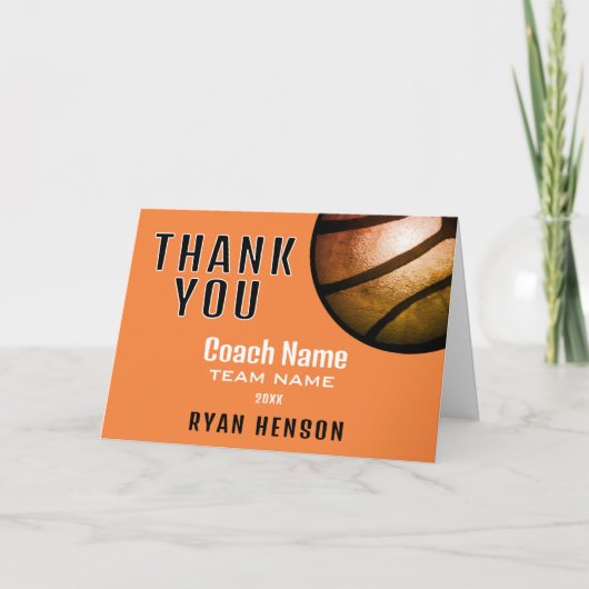 Moderne Metallic Ball Bedankt Coach Kaart (Voorkant)