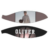 Moderne Metallic Basketball Naam Foto Basketball Basketbal (Panelen)