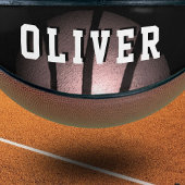 Moderne Metallic Basketball Naam Foto Basketball Basketbal