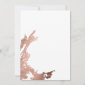 Moderne Metallic bruiloft uitnodiging (Achterkant)