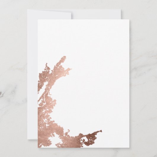 Moderne Metallic bruiloft uitnodiging (Achterkant)