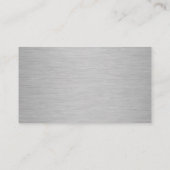 Moderne Metallic Consultant Luxe Monogram Visitekaartje (Achterkant)