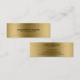 Moderne Metallic Faux Gold Roestvrij Staal Look Bu Mini Visitekaartje
