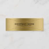 Moderne Metallic Faux Gold Roestvrij Staal Look Bu Mini Visitekaartje (Voorkant)