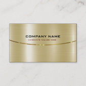 Moderne Metallic Faux Gold Roestvrij Textuur Visitekaartje (Voorkant)