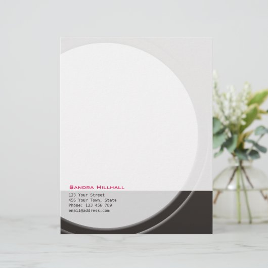 Moderne Metallic Geometrische elke Tekst en Kleur Custom Briefhoofd (Staand voorkant)