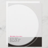 Moderne Metallic Geometrische elke Tekst en Kleur Custom Briefhoofd (Voorkant / Achterkant)