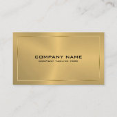 Moderne Metallic Gold Textuur Zwart Typografie Visitekaartje (Voorkant)