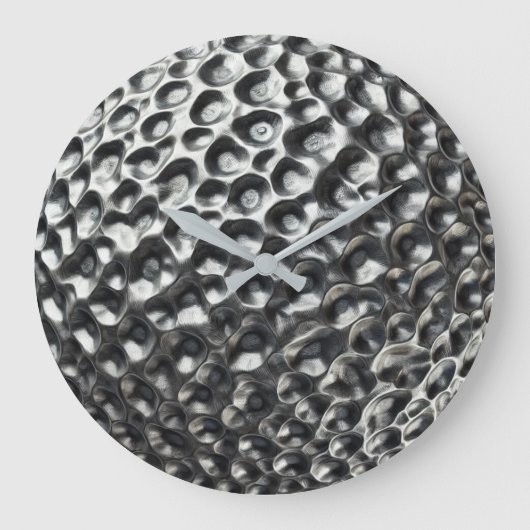Moderne Metallic Golf Ball Textuur Grote Klok (Voorkant)