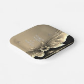 Moderne Metallic Gouden Bloemen Huwelijksuitnodigi Papieren Bordje (Gebogen)