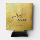 Moderne metallic goudweddenschappen blikjeskoeler (Voorkant)