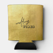 Moderne metallic goudweddenschappen blikjeskoeler (Achterkant)