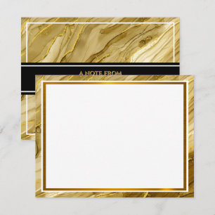 Moderne Metallic I Elegante Goud Folie Textuur Notitiekaartje