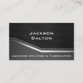 Moderne Metallic Lassen Fabricator Aannemer QR Visitekaartje (Voorkant)