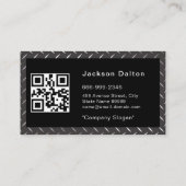 Moderne Metallic Lassen Fabricator Aannemer QR Visitekaartje (Achterkant)