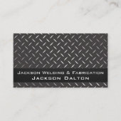 Moderne Metallic Lassen Fabricator Aannemer QR Visitekaartje (Voorkant)