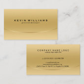 Moderne Metallic Licht Gouden Textuur Achtergrond Visitekaartje (Voorkant / Achterkant)