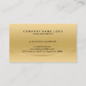 Moderne Metallic Licht Gouden Textuur Achtergrond Visitekaartje (Achterkant)