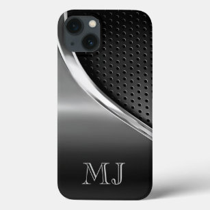 Moderne Metallic look monogrammed iPhone 13 Hoesje