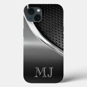 Moderne Metallic look monogrammed iPhone 13 Hoesje
