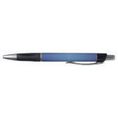 Moderne Metallic Minimal Blauw Baan Titel Naam Pen (Bodem)
