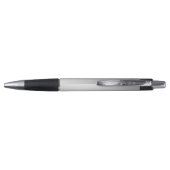 Moderne Metallic Minimal Zilver Functietitel Naam Pen (Achterkant)