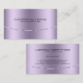 Moderne Metallic Paarse Design Roestvrijstalen loo Visitekaartje (Voorkant / Achterkant)