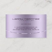 Moderne Metallic Paarse Design Roestvrijstalen loo Visitekaartje (Achterkant)