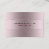 Moderne Metallic Roos-gouden roestvrijstalen look Visitekaartje (Voorkant)