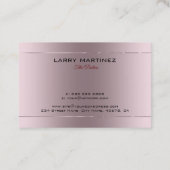 Moderne Metallic Roos-gouden roestvrijstalen look Visitekaartje (Achterkant)