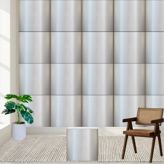 Moderne Metallic Silver Gradient Keramische Tegel Tegeltje