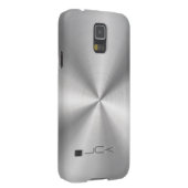 Moderne Metallic zilvergrijs roestvrij staal look Case-Mate Samsung Galaxy Hoesje (Back/Rechts)