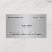 Moderne metallische aangepaste QR-code Visitekaartje (Voorkant)