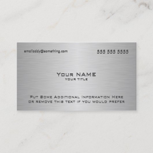 Moderne metallische aangepaste QR-code Visitekaartje (Voorkant)