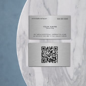 Moderne metallische aangepaste QR-code Visitekaartje