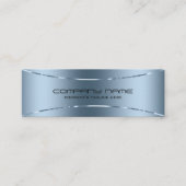 Moderne metallische blauwe achtergrond mini visitekaartje (Voorkant)