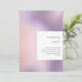 Moderne metallische bruiloft kaart (Staand voorkant)