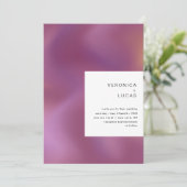 Moderne metallische bruiloft kaart (Staand voorkant)