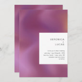 Moderne metallische bruiloft kaart (Voorkant / Achterkant)