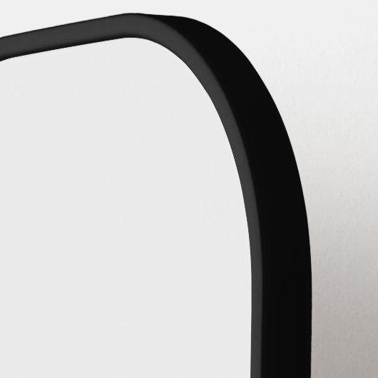 Moderne metallische curven met monogram Initiaal Pickleball Paddle (Links Detail)