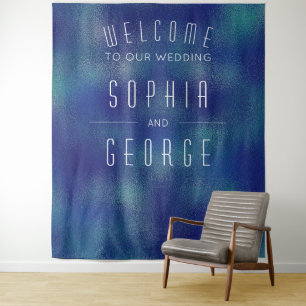 Moderne metallische Folie Weddenschap Decor Backdr Wandkleed