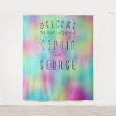 Moderne metallische Folie Weddenschap Decor Backdr Wandkleed (Voorkant)