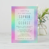 Moderne metallische Folie-weddenschappen Kaart (Staand voorkant)