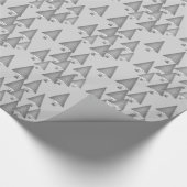 Moderne metallische kerstbomen - zilvergrijs cadeaupapier (Hoek)