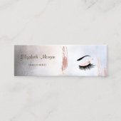 Moderne metallische penseellijn, schuine streep mini visitekaartje (Voorkant)