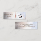 Moderne metallische penseellijn, schuine streep mini visitekaartje (Voorkant / Achterkant)