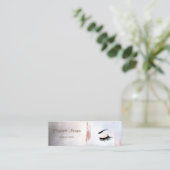 Moderne metallische penseellijn, schuine streep mini visitekaartje (Staand voorkant)